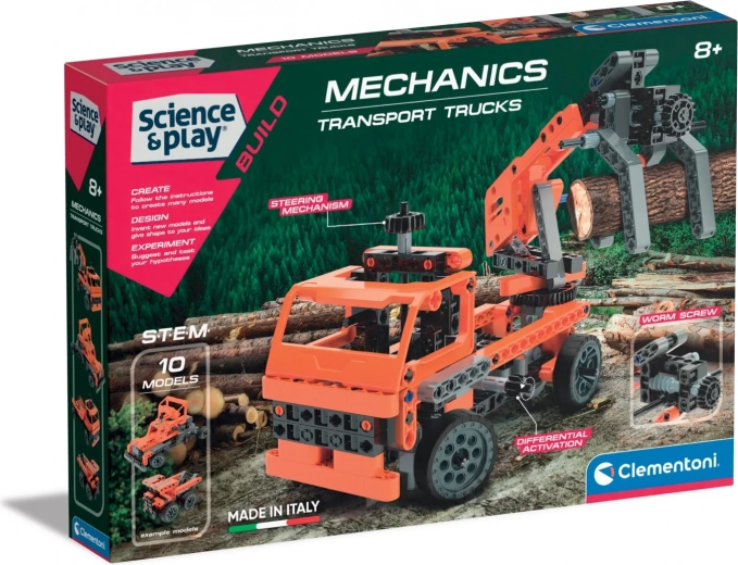 Clementoni Science & Play Mechanika – laboratorium: pojazdy transportowe 10 w 1