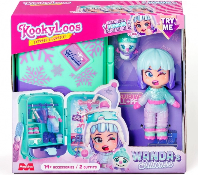 Lalka KookyLoos Wanda w kuferku z zimowym wyposażeniem