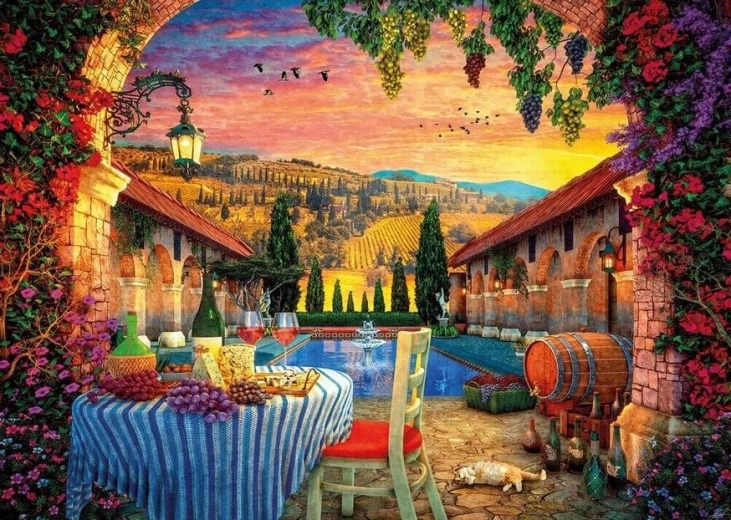 GIBSONS Puzzle Zachód słońca w Toskanii 1000 elementów
