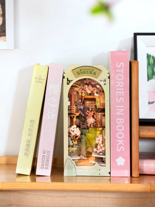 RoboTime 3D Puzzle Podpórka do książek "Falling Sakura" (drewniana)