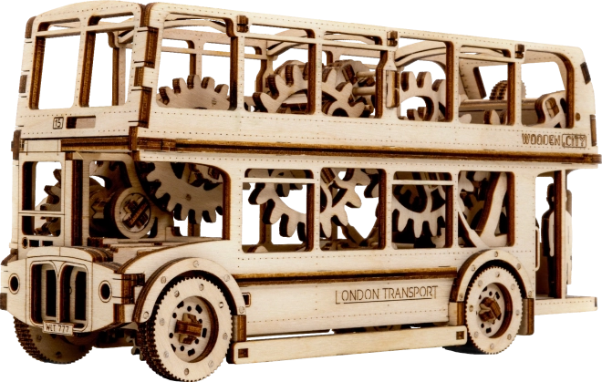 Drewniane puzzle 3D – Londyński autobus
