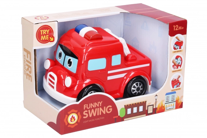 Auto strażackie z efektami 15cm