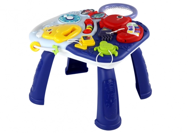 Naukowy stół 2w1 Morskie zwierzęta Piano Clock Koszykówka