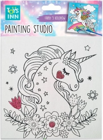 zestaw malarski canvas jednorożec kwiaty