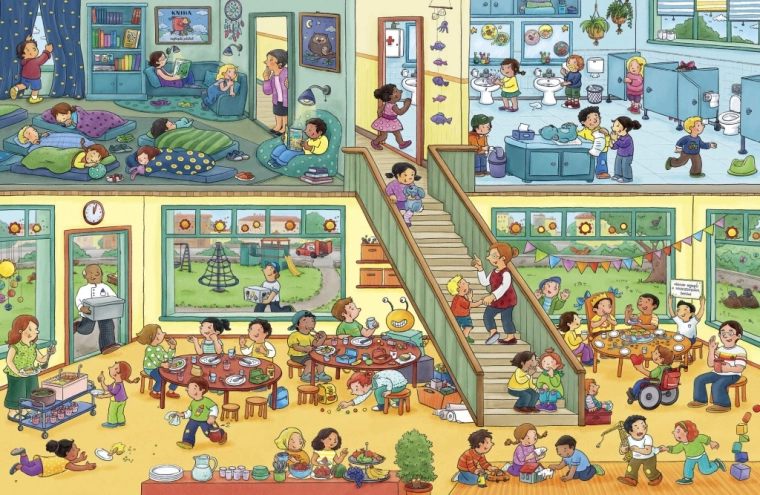 Żywa przedszkolna atmosfera