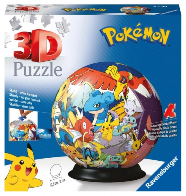 3D Puzzle-Kula Pokémon - 72 elementów