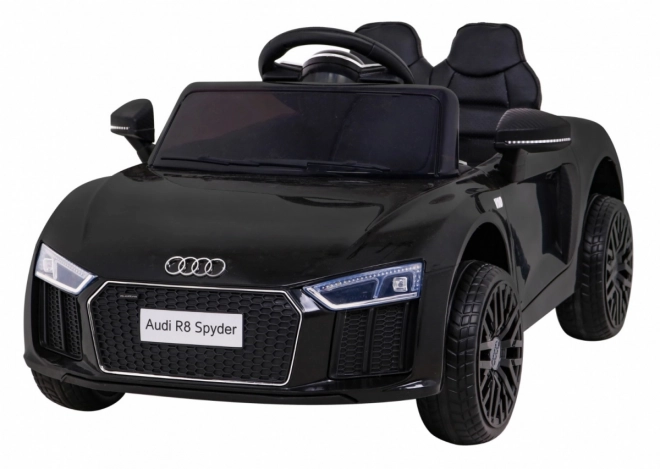 Audi R8 dziecięce elektryczne autko czarne z pilotem, kołami EVA, wolnym startem i MP3 LED