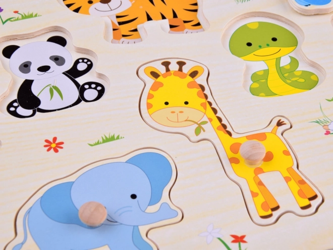 Drewniane puzzle zwierzątka