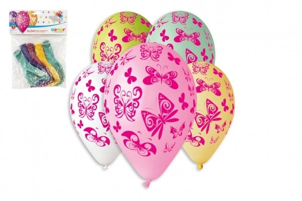 Balony do pompowania motylki - 5 sztuk