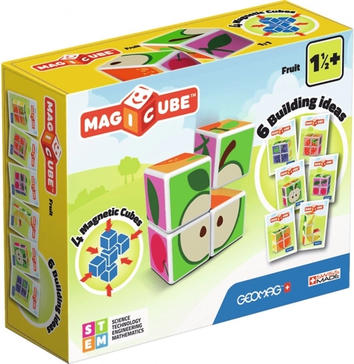 Geomag Magicube Owoce – magnetyczne klocki konstrukcyjne dla dzieci