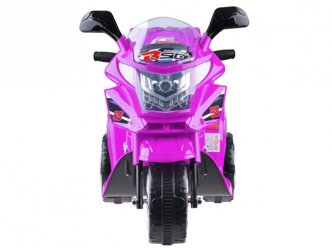 Dziecięcy motocykl sportowy z kolorowym oświetleniem LED – Różowa