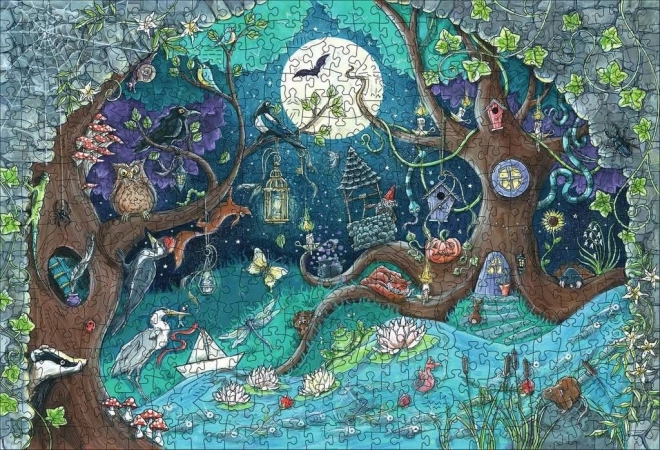 Drewniane puzzle magiczny las 500 elementów