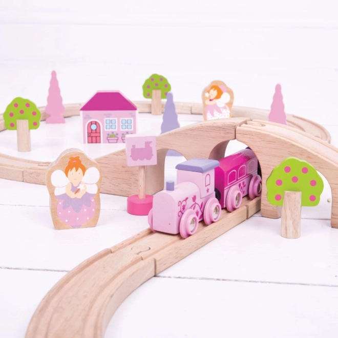 Kolejka drewniana ósemka dla księżniczek 35 części Bigjigs Rail