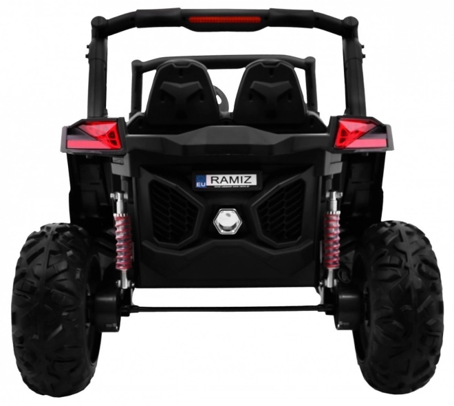 Dziecięce autko UTV-MX czarne 4x4 z MP4, zdalnym sterowaniem i oświetleniem LED
