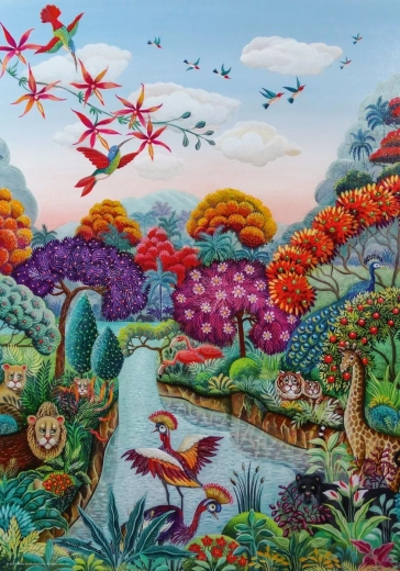 Heye Puzzle Egzotyczny ogród: Raj kwiatów 500 elementów