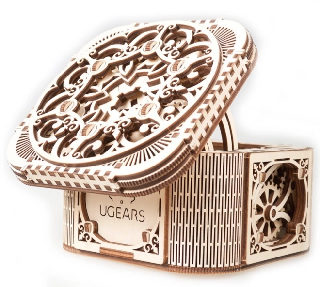 Ugears 3D drewniane mechaniczne puzzle Szkatułka na biżuterię