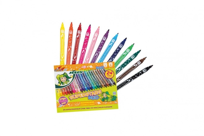 Dwustronne markery Superstars Duo 24 sztuk