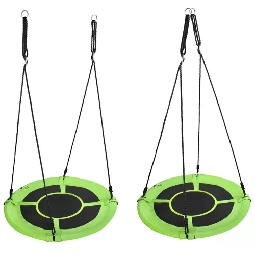 Huśtawka bocianie gniazdo 120cm zielono-czarna 23515