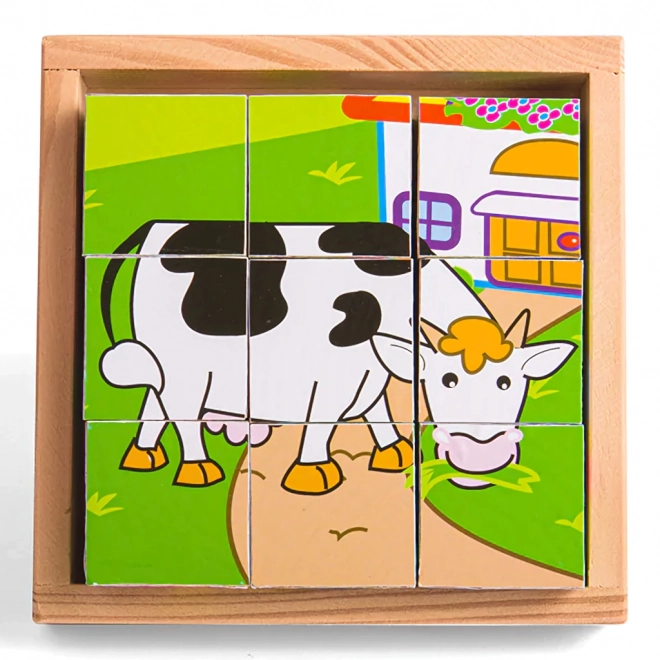 Puzzle obrazkowe bloki Zwierzęta