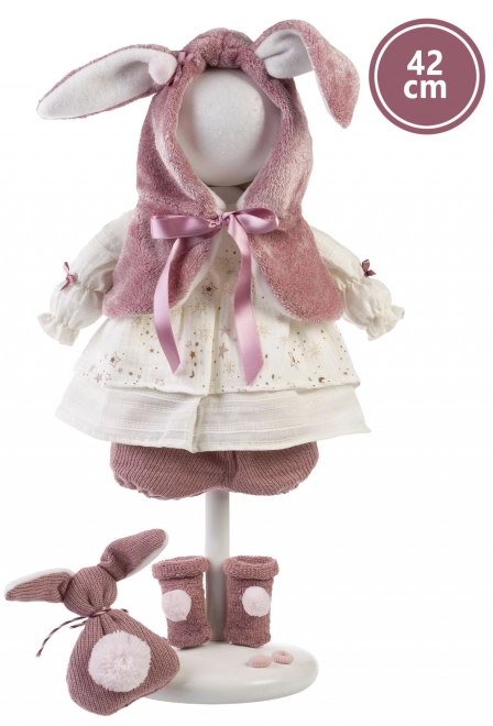 Llorens 424J JULIA - realistyczna lalka z dźwiękami i miękkim materiałowym ciałem - 42 cm