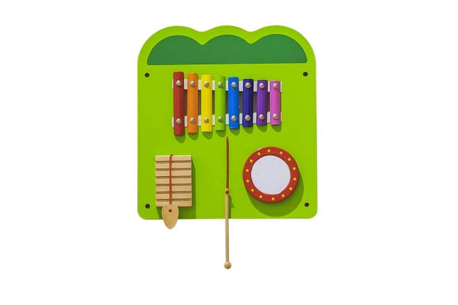 Drewniany panel ścienny Montessori - krokodyl