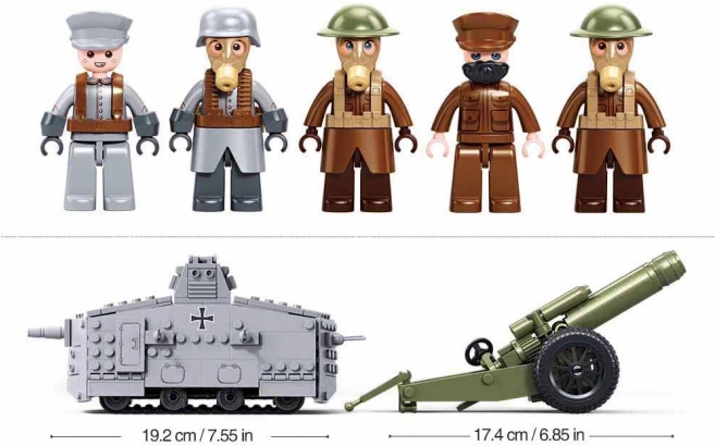 Zestaw klocków Tank Sluban Army z I wojny światowej