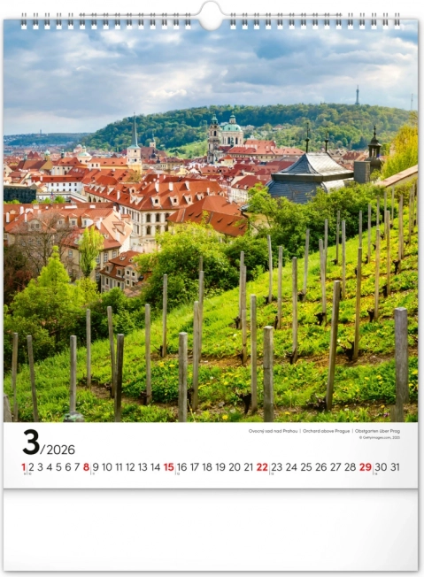 Kalendarz ścienny Praga 2026