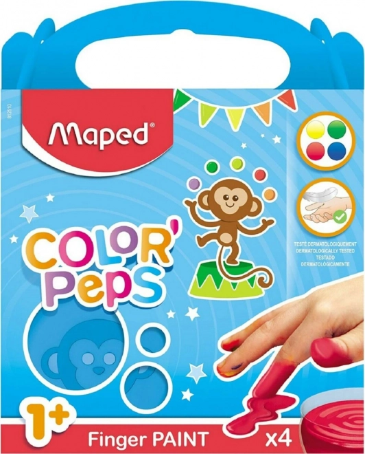 Farby do malowania palcami Maped 4 kolory