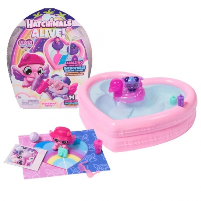 Zwierzątka Hatchimals na basenową imprezę
