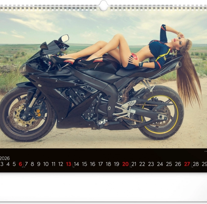 Kalendarz ścienny Dziewczyny i Motocykle 2026
