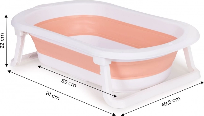 ECOTOYS Składana wanienka, różowa