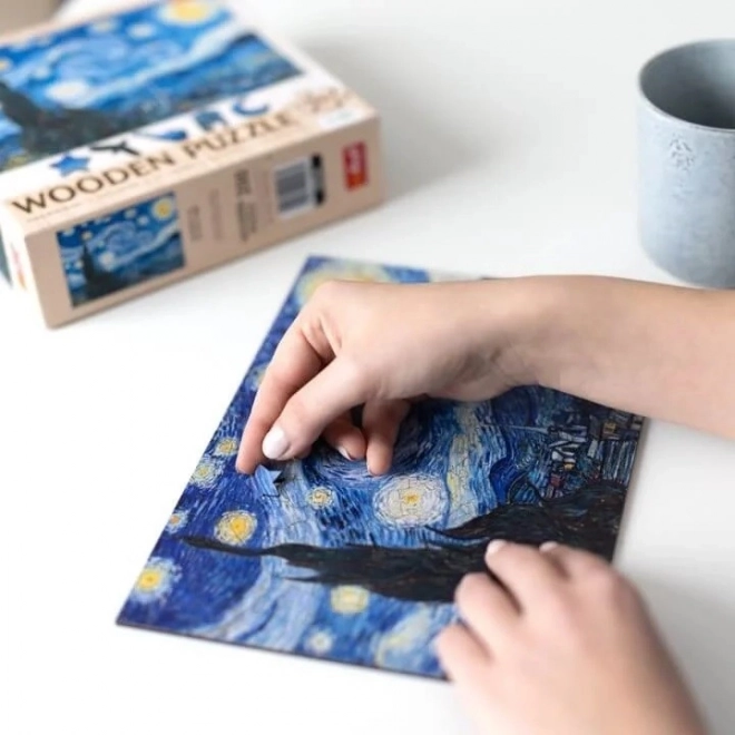 Drewniane puzzle Vincent van Gogh - Gwiaździsta noc 200 elementów