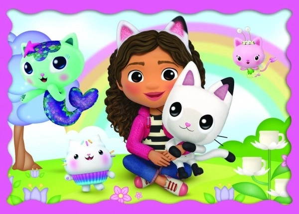 Puzzle 4w1 Domek Kota Gabi 4+