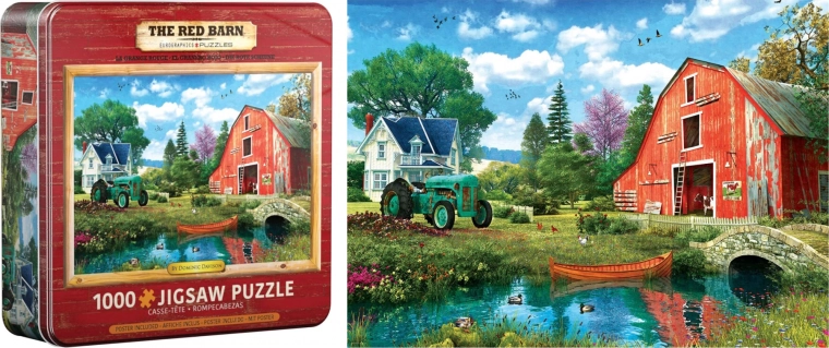 Puzzle w metalowym pudełku Czerwona stodoła 1000 elementów EUROGRAPHICS