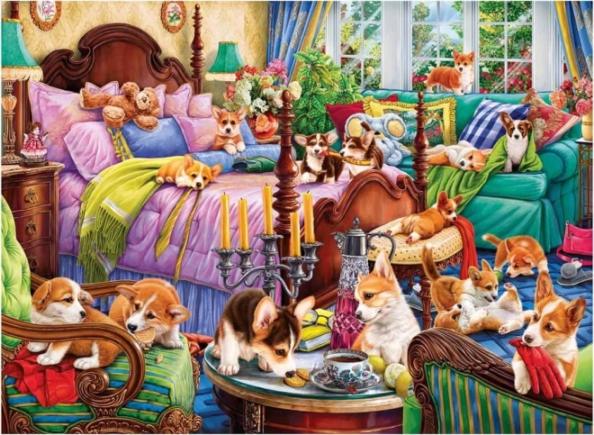 Puzzle Pieski w łóżku 1000 elementów