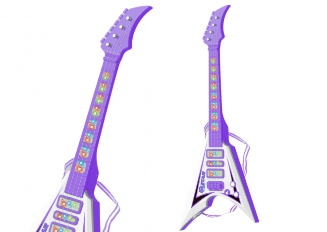Elektryczna gitara dla dzieci światła melodie fioletowa