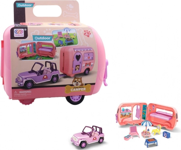 Auto z akcesoriami w walizce 22 cm