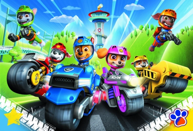 Puzzle 100 elementów Psi Patrol na motocyklach