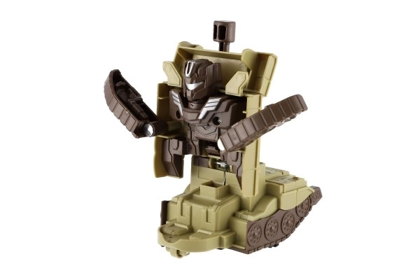 Czołg transformatorowy/robot plastikowy 14cm na bezwładnik 3 kolory