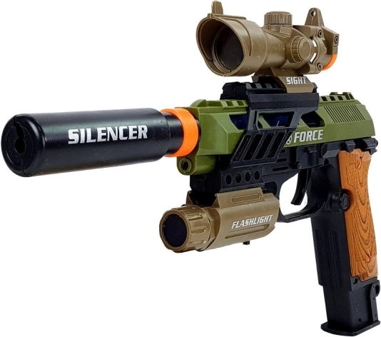Realistyczny pistolet ze światłami i dźwiękami
