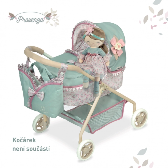 DeCuevas 20045 Pluszowa lalka PROVENZA - 36 cm z kołyską