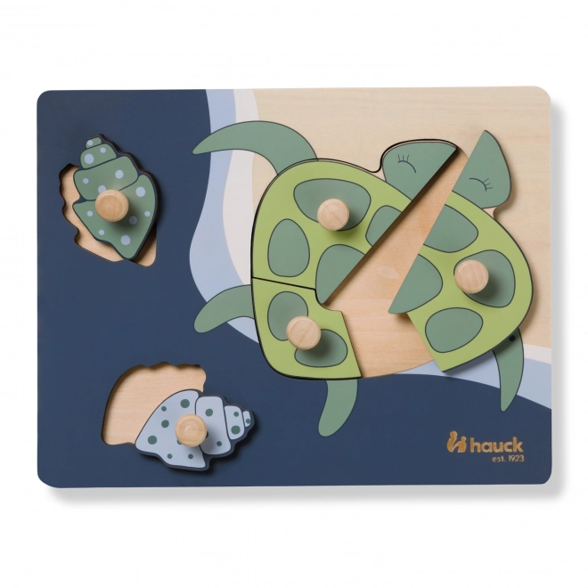 Drewniane puzzle - żółw