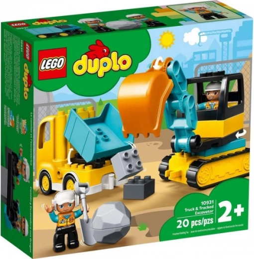 LEGO DUPLO ciężarówka i koparka gąsienicowa