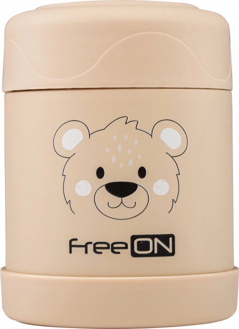 FreeON Termos na jedzenie nierdzewny 350 ml - beżowy