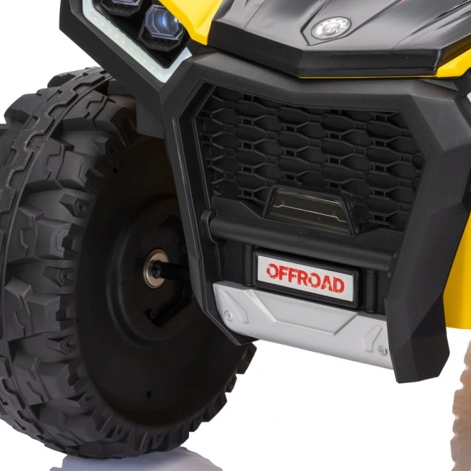 Żółty sportowy dziecięcy quad TX ATV