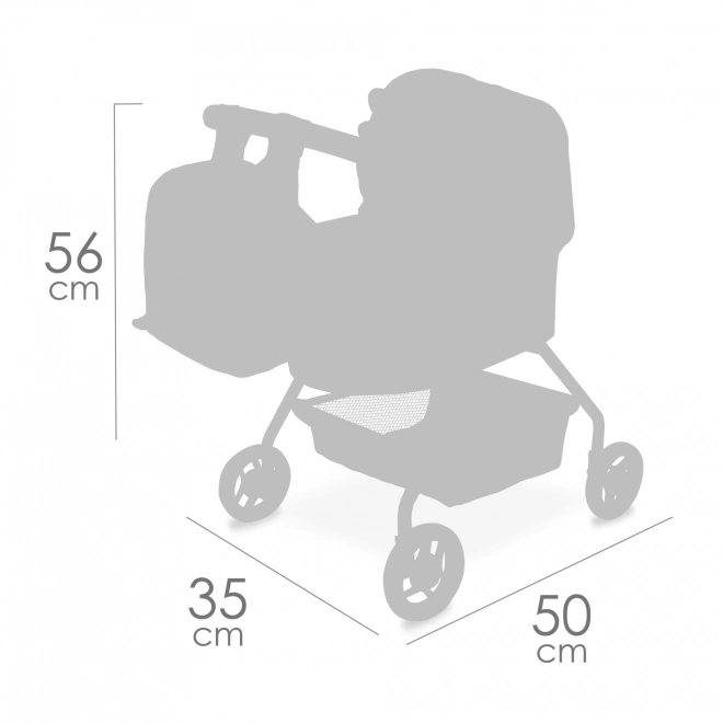 DeCuevas 86080 Mój pierwszy wózek dla lalek z plecaczkiem COCO 2024 - 56 cm