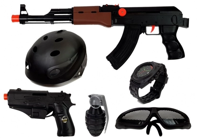 Zabawka Dziecięcy S.W.A.T. Zestaw Z Pistoletami i Hełmem