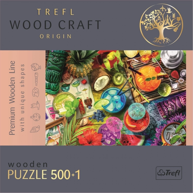 Puzzle Kolorowe koktajle TREFL Wood Craft Origin 501 elementów
