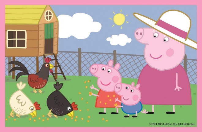 CLEMENTONI Klocki obrazkowe Świnka Peppa, 6 kostek