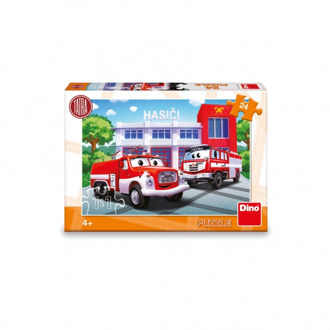 Dino puzzle Strażacy 24 części